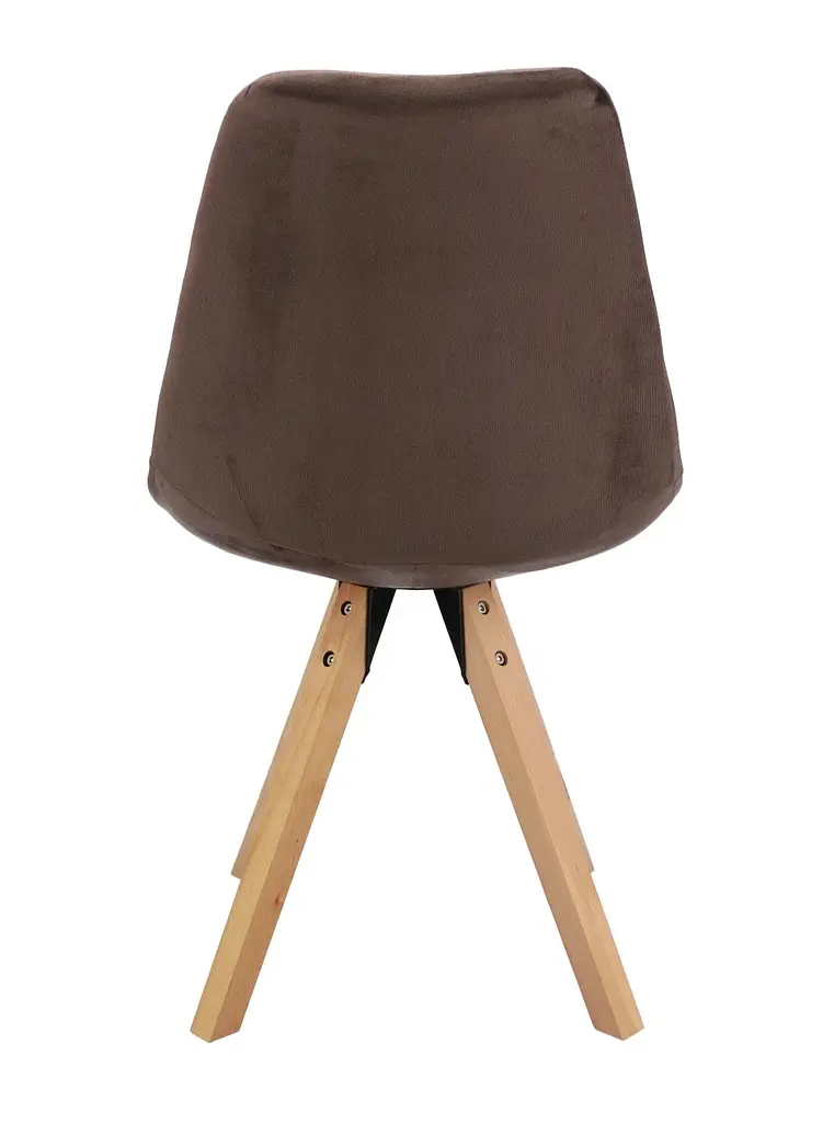 Стул Jumi Saida в скандинавском стиле с деревянными ножками коричневый - фото 4
