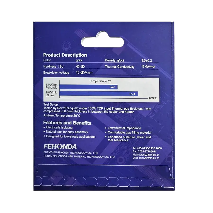 Термопрокладка Fehonda 100x100x0.5mm (15W/m*k) (18662) - фото 2
