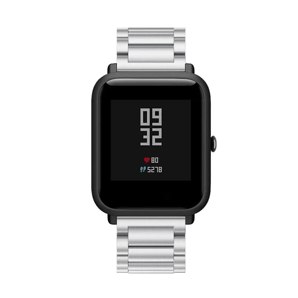 Сталевий ремінець BeWatch для Xiaomi Amazfit Bip Сріблястий (1110405) - фото 3
