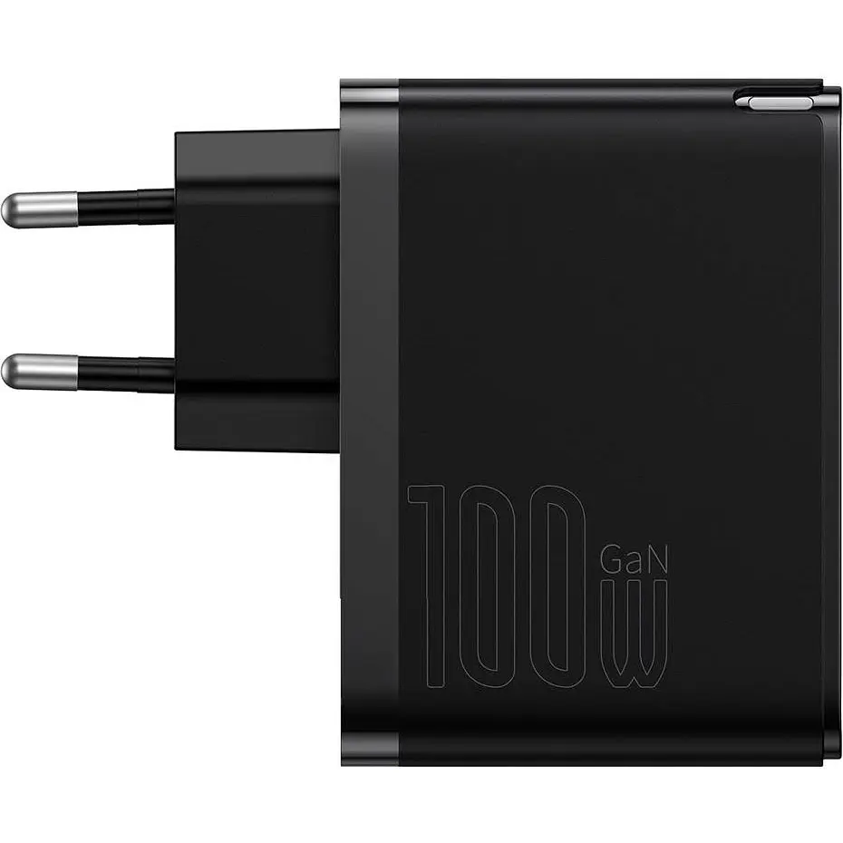 Мережевий зарядний пристрій Baseus GaN5 Pro Fast Charger C+U 100W + Cable USB-C Black [CCGP090201] [96285] - фото 6
