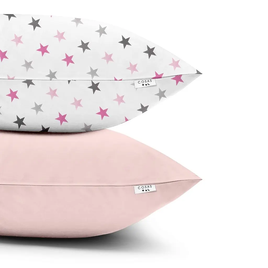 Набір наволочок Cosas G&R stars 40х60 см рожевий (SetPillow_StarGreyRose_Rose_40х60) - фото 3