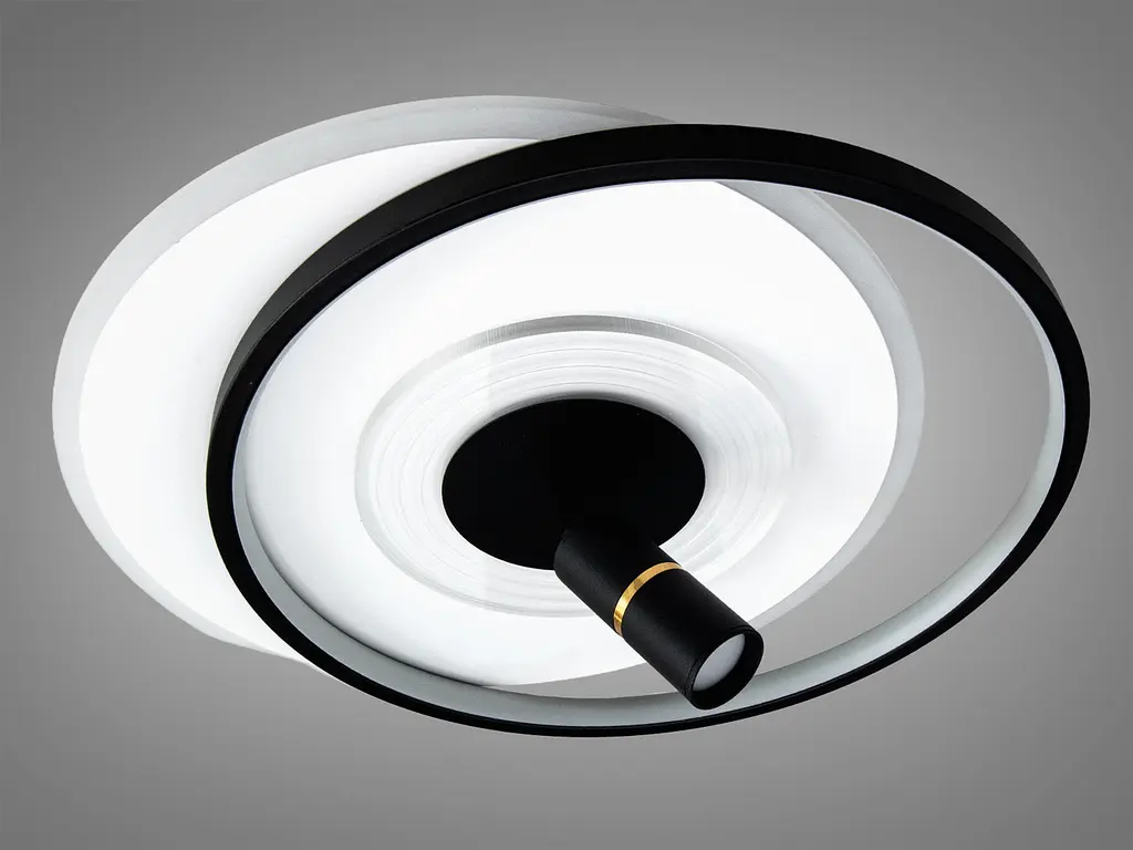 Сучасна LED-люстра Diasha 5531WH+BK dimmer білий + чорний, 64 Вт, з пультом і димером, 47 см - фото 7