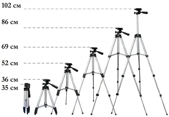 Штатив TRIPOD 3110 для Телефону Камери Фотоапарата з Bluetooth Кнопкою 102см - фото 7
