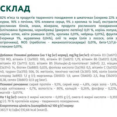 Вологий корм для собак Optimeal з кроликом та чорницею в соусі 100 г (4820215369855) - фото 7