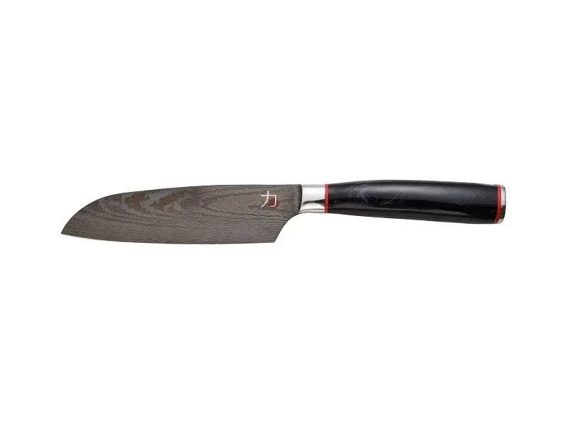 Японський ніж Santoku Bergner MasterPro Tetsu 12.5 см (BGMP-4129-MBK) - фото 2