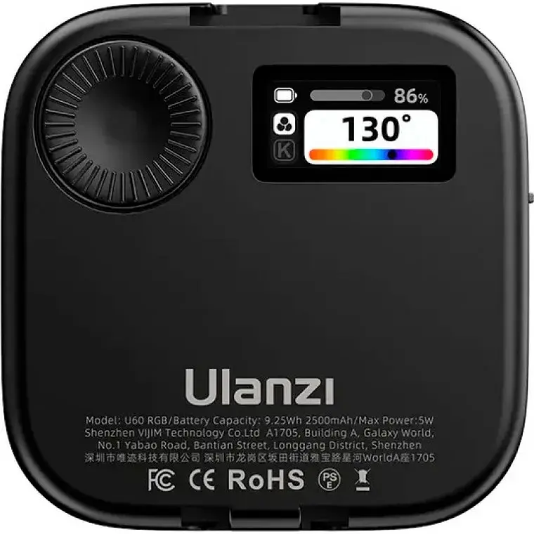 Накамерный свет Ulanzi U60 RGB Black (L027GBB1) [107794] - фото 3