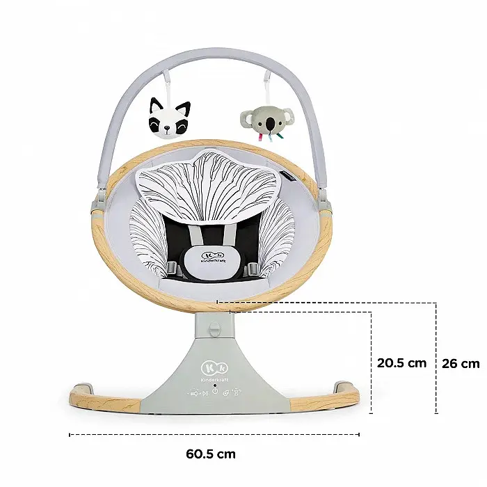 Заколисуючий центр Kinderkraft LUMI Wooden Grey - фото 13