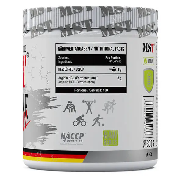 Аргінін Arginine HCL 300 грам MST Nutrition vit0006571 - фото 2