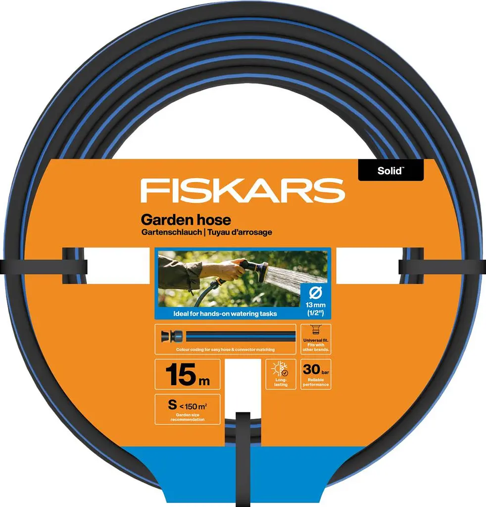 Шланг садовий Fiskars Solid 13 мм (1/2") 15 м (1076049)