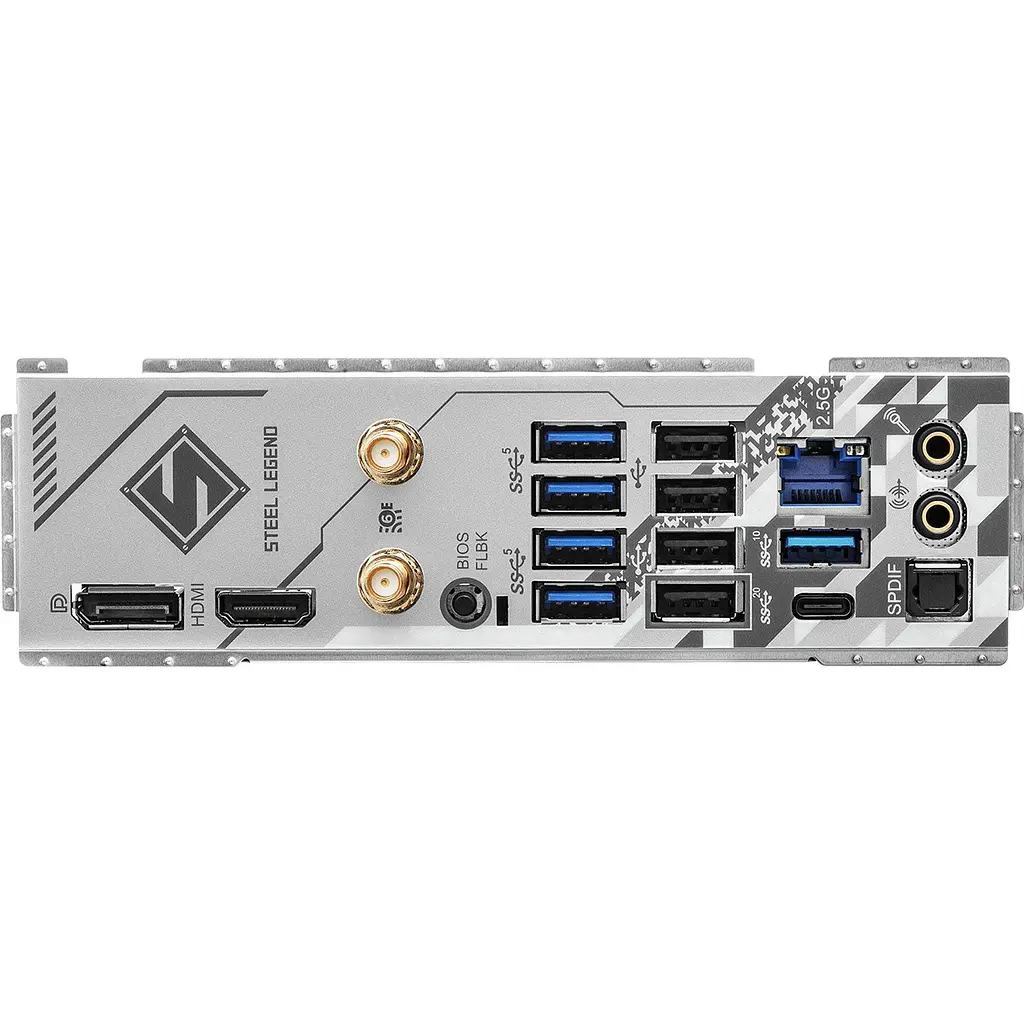 Материнська плата ASRock B650 Steel Legend WIFI (AM5/B650, 4xDDR5, 2xPCIex16, HDMI/DP, 4xSATA, 3xM.2, 2.5GLan, ATX) - фото 4