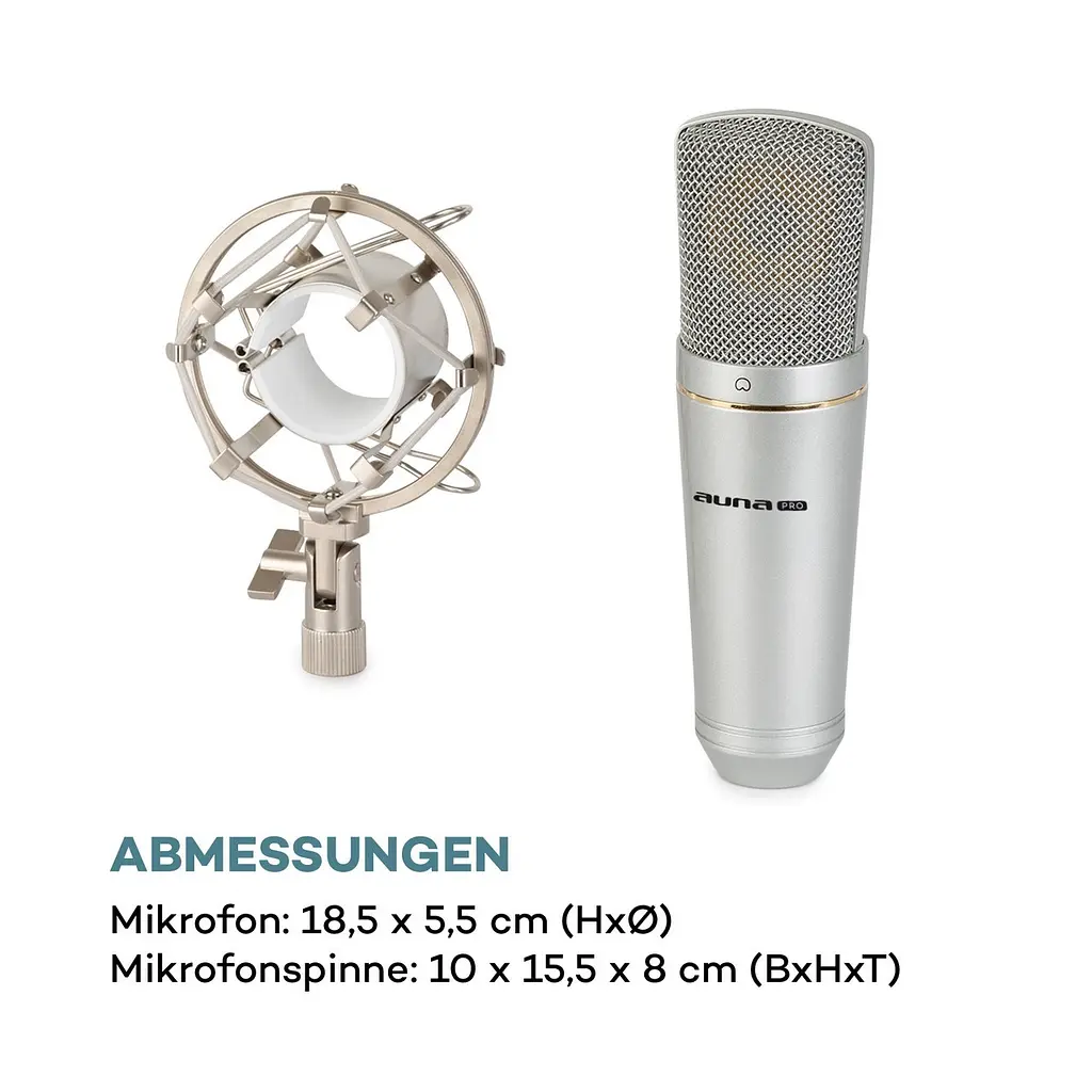 Конденсаторний USB-мікрофон Auna MIC-920 USB (10034262) - фото 4