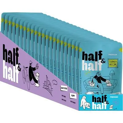 Вологий корм для собак Half&Half шматочки індички в соусі 100 г (4820261921212) - фото 3