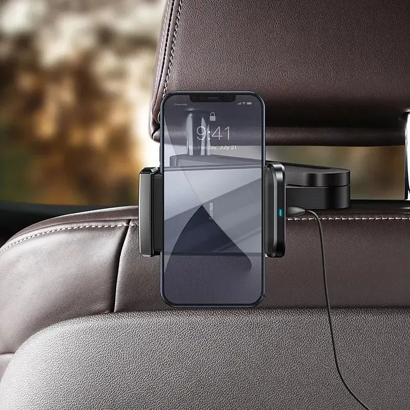 Держатель Baseus Energy Storage Backseat Holder Wireless Charger 15W (WXHZ-01) - фото 6
