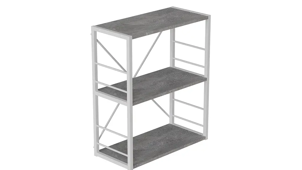 Етажерка 3/60 Ferrum-decor Серії Коннект 75x60x28 білий ДСП Бетон 16мм (FRD-104262) - фото 5