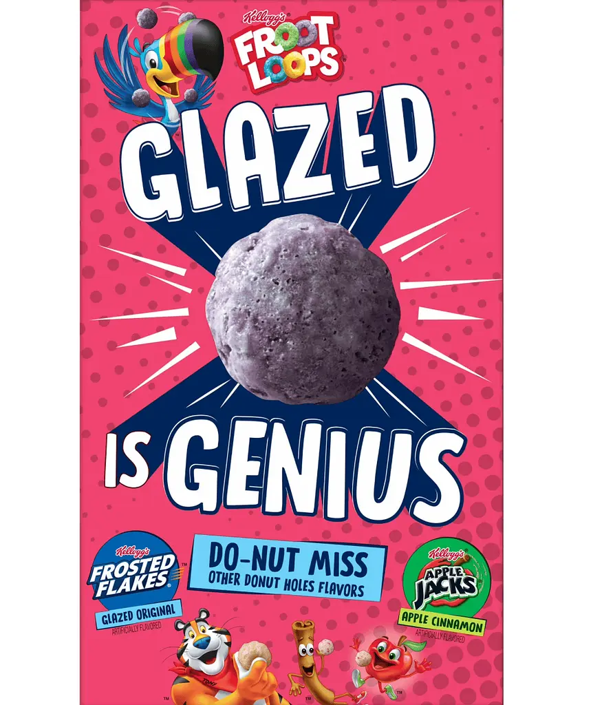 Сухий сніданок Kellogg's Froot Loops Glazed Donut Holes Blueberry Cereal 504г - фото 3