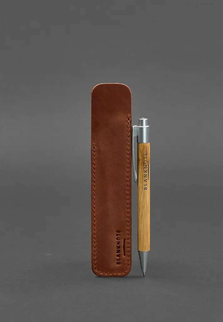 Шкіряний чохол для ручок 2.0 світло-коричневий Crazy Horse - фото 3