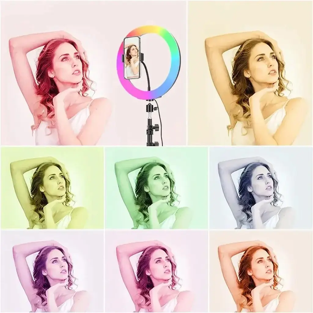 Кільцева LED лампа DK RGB 45 см MJ-45 + Remote + 3 Holders [110248] - фото 7