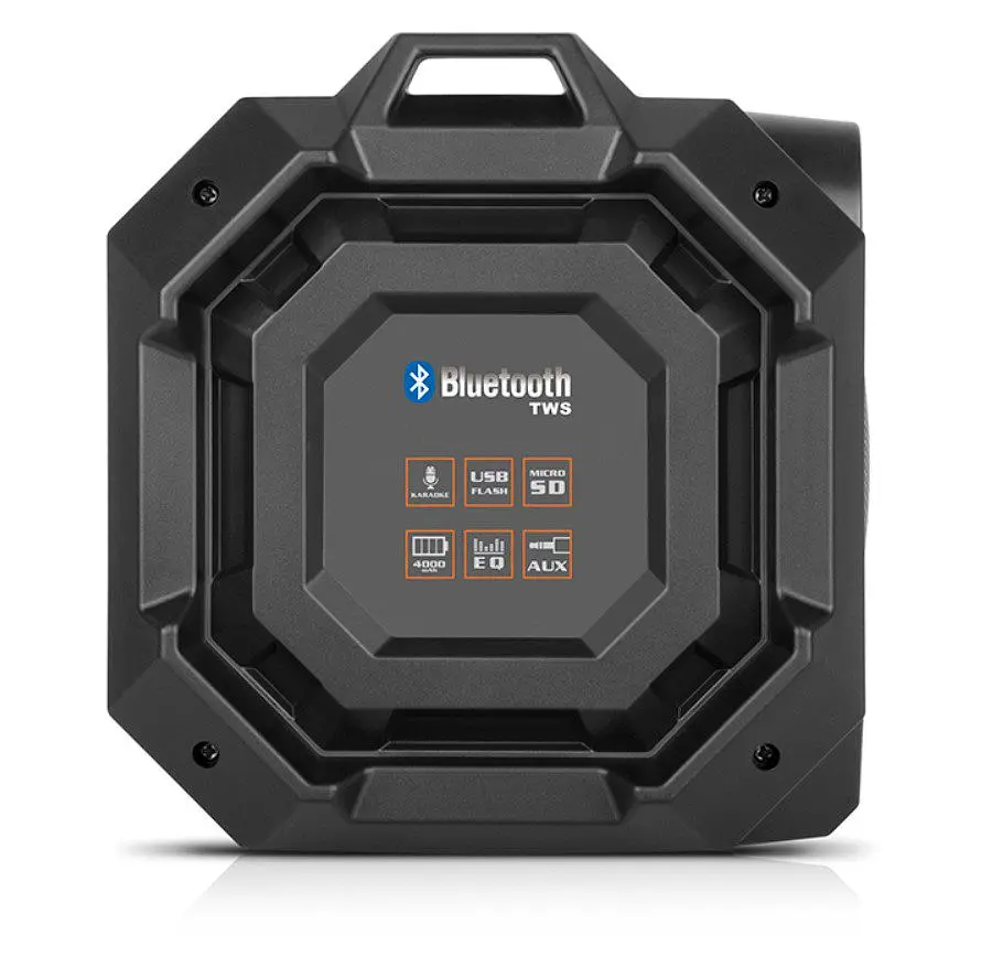 Портативная колонка бумбокс REAL-EL RX751 Boombox 36W Bluetooth TWS, Karaoke, RGB, Black - фото 6