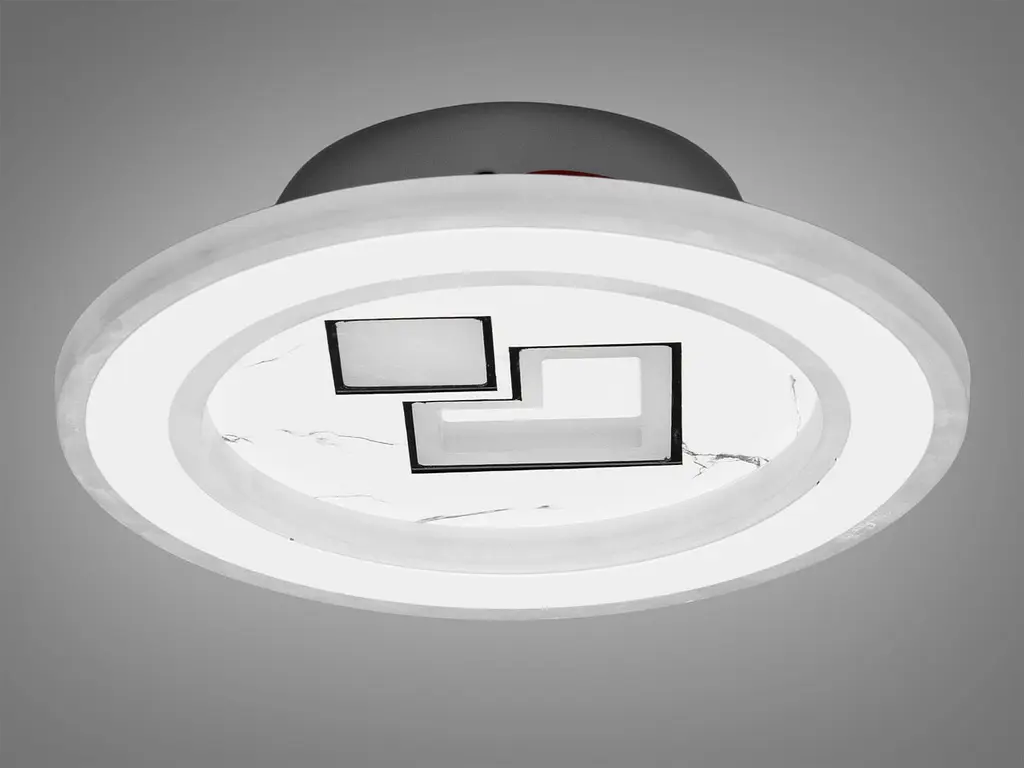 Світильник стельовий LED Diasha 12099, 32W, 3000K, акрил, метал, сучасний стиль, діаметр 20 см, IP20, 1760 лм - фото 3