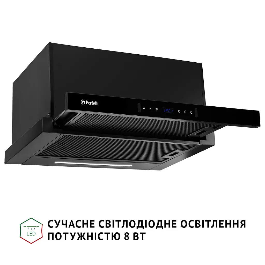 Витяжка телескопічна PERFELLI ISEO 6PWB NERO - фото 9