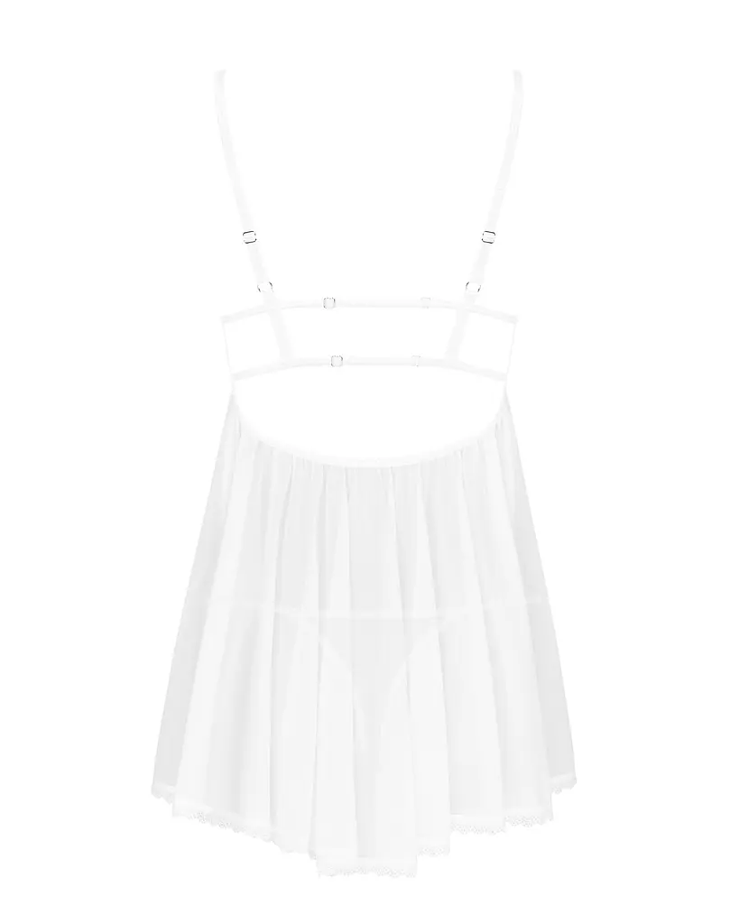 Пеньюар і трусики Obsessive Heavenlly babydoll & thong XS/S - фото 4