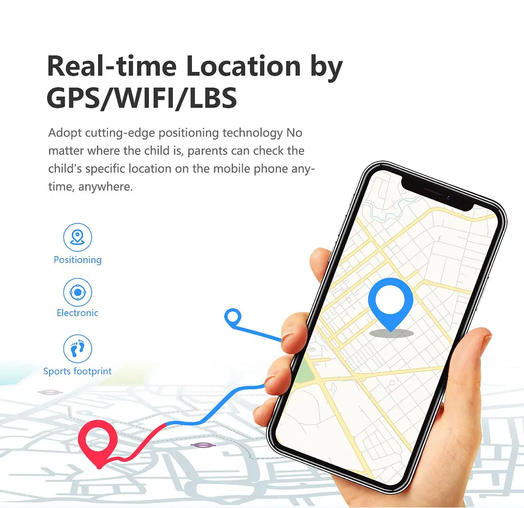 Дитячий смарт годинник Lemfo D-27 Pro з GPS трекером, SIM картою, голосовим чатом, геолокацією, кнопкою SOS та батьківським контролем До 3 днів роботи Рожевий - фото 5