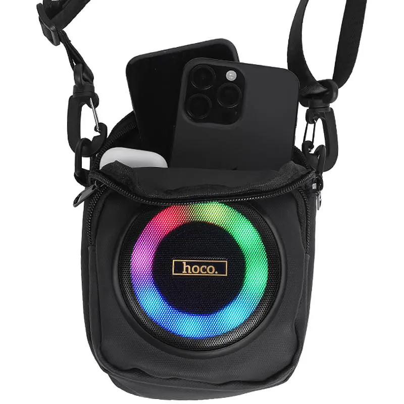 Сумка крос-боді зі вбудованою колонкою Hoco HC41 Wave Bass Black - фото 3