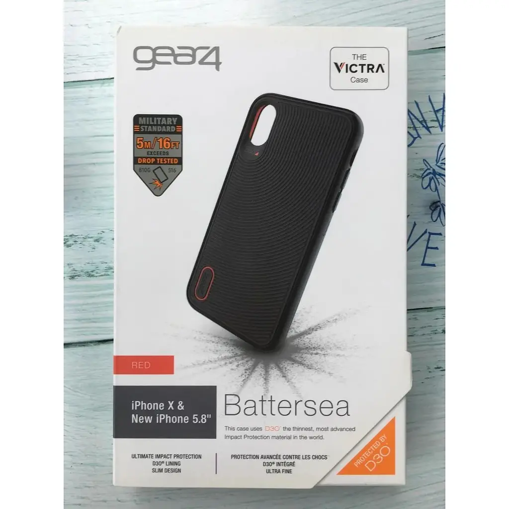 Оригинальный противоударный чехол Gear4 Battersea D3O для iPhone XS на айфон X Black Orange - фото 7