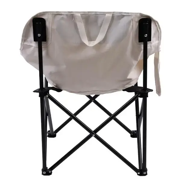 Стілець туристичний Lugi складаний зі сталевим каркасом білий HPS2 - фото 6