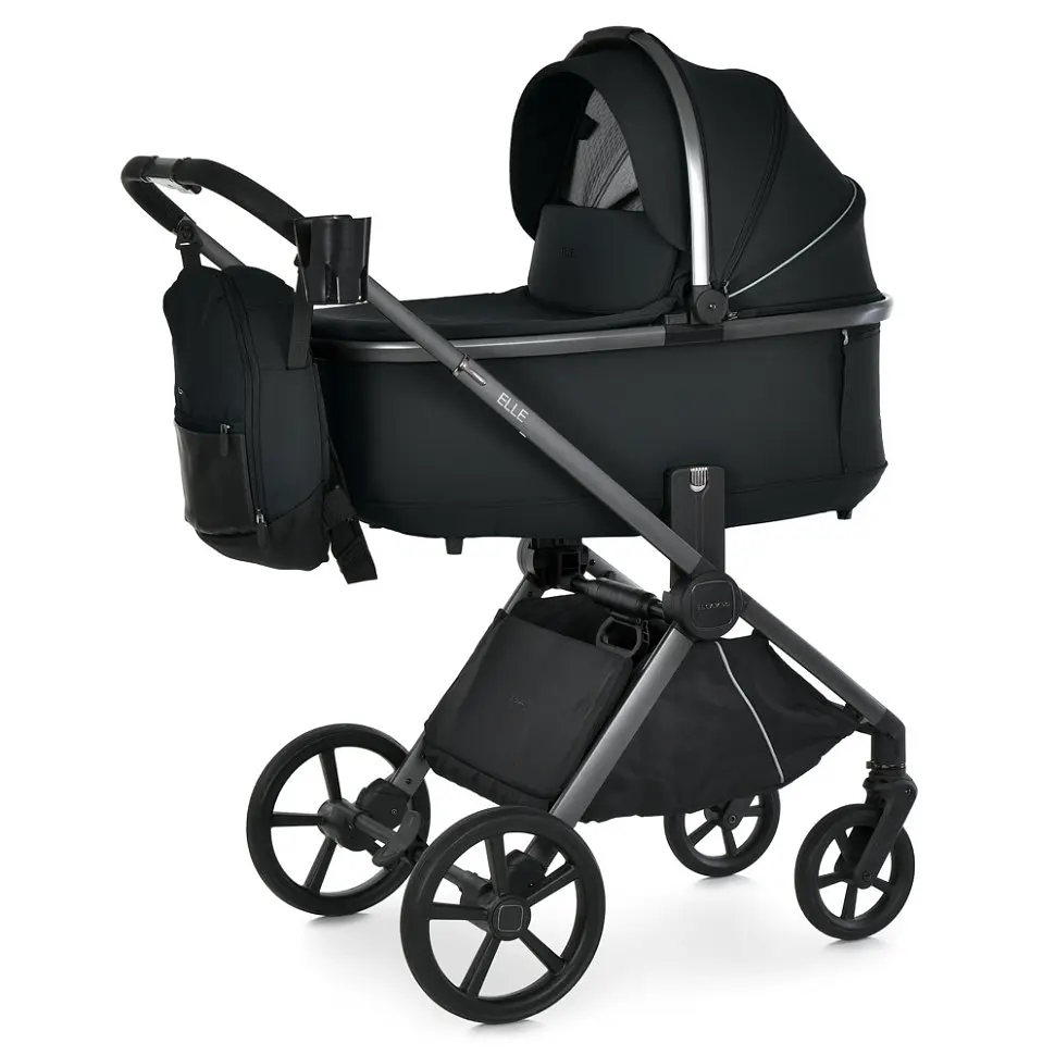 Коляска універсальна 2 в 1 ELLE ME 1221 Black - фото 2