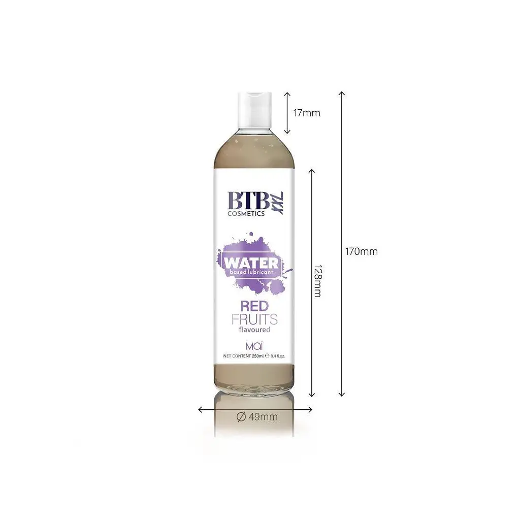 Змазка на водній основі BTB Flavored Red Fruits з ароматом червоних фруктів (250 мл) - фото 4