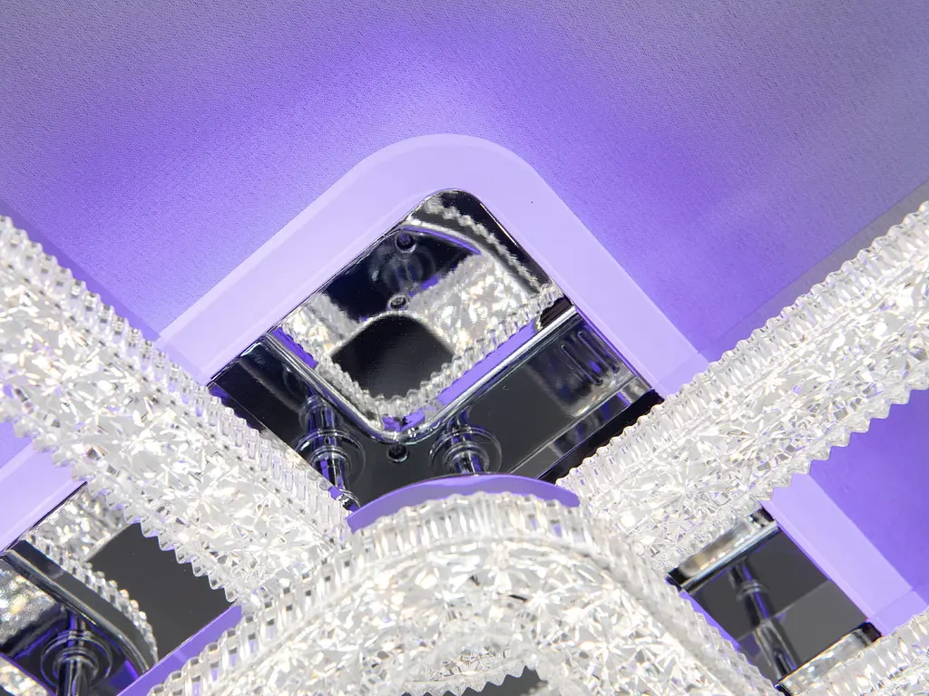 Люстра стельова LED Diasha 2205/4+1HR, 80W, 3200K-6500K, хром, сучасний стиль для дому - фото 5