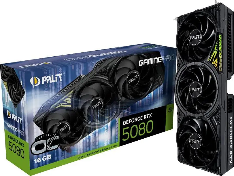 Відеокарта Palit RTX 5080 16Gb GamingPro OC V1 (NE75080S19T2-GB2031Y) (GDDR7, 256 bit, ) - фото 4
