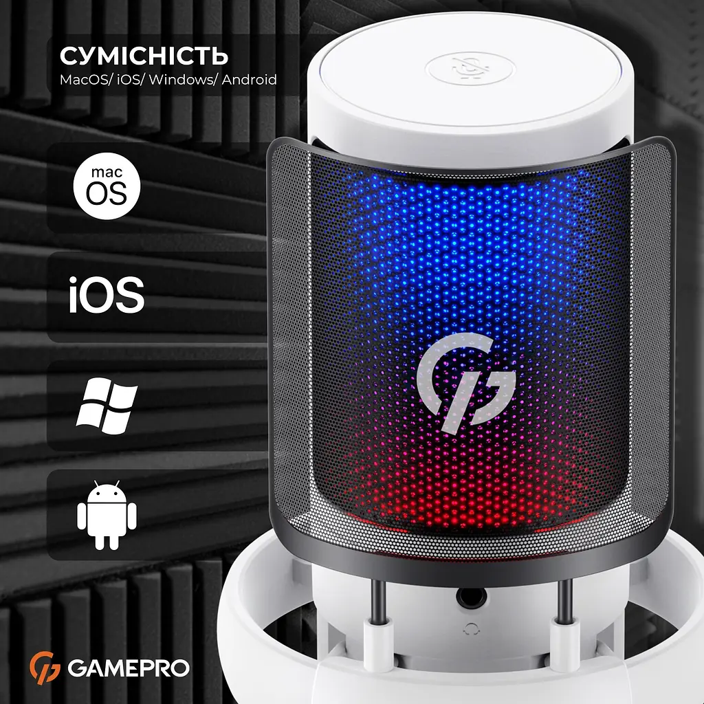 Мікрофон GamePro білий (UGM105W) - фото 14