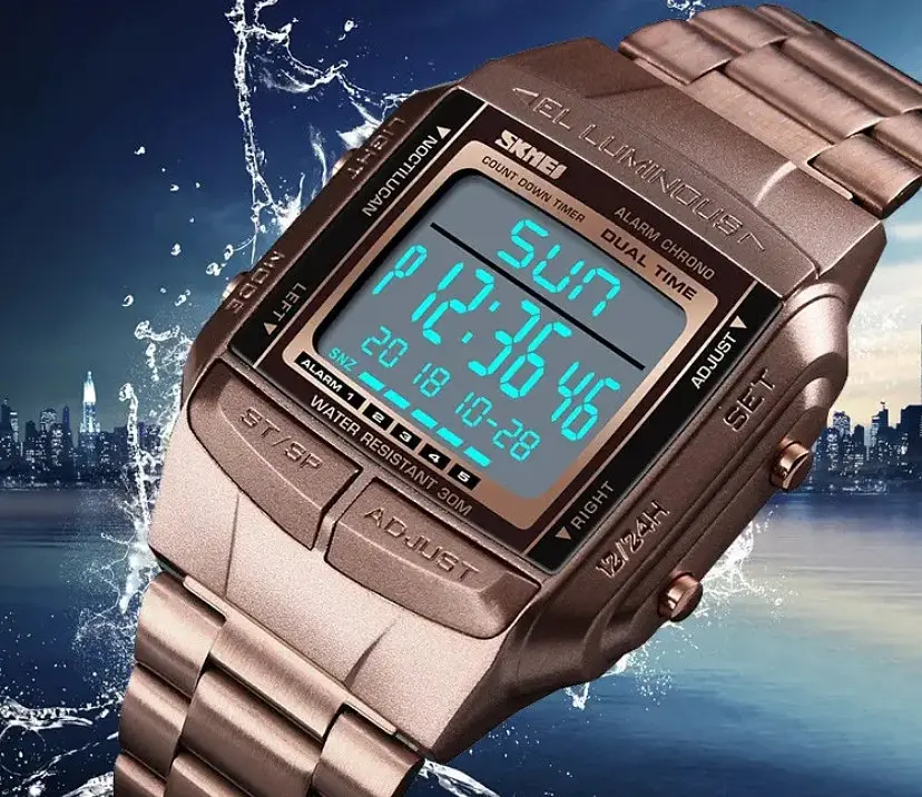 Спортивний годинник Skmei Illuminator Темне кофе - фото 10