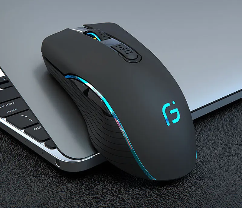 Компьютерная мышь Gamousе X9 беспроводная, бесшумная игровая с аккумулятором и подсветка Black 2,4G+Bluetooth - фото 3