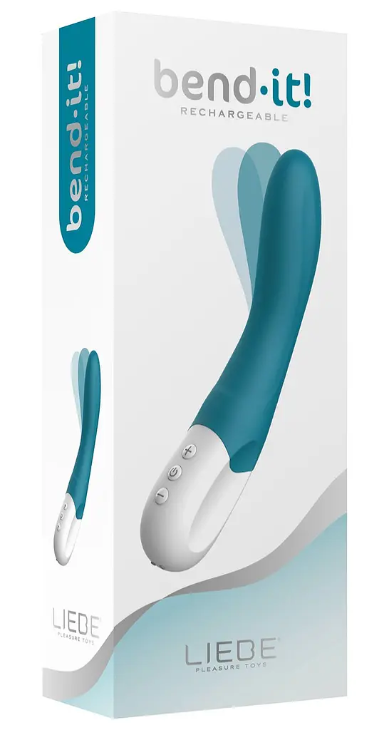 Вібратор точки G Liebe Bend It Rechargeable Ocean Blue, 10 режимів, дуже потужний, гнучкий стовбур - фото 4