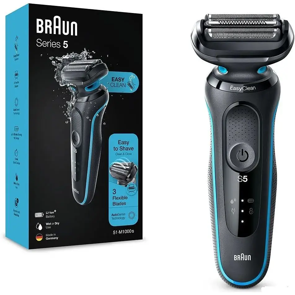Электробритва Braun Series 5 51-M1000s Black/Mint - фото 3