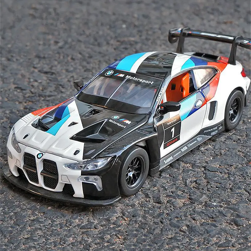Колекційна металева модель автомобіля Автопром BMW M4 GT3 з інерцією, світлом та звуком 1:32 - фото 3