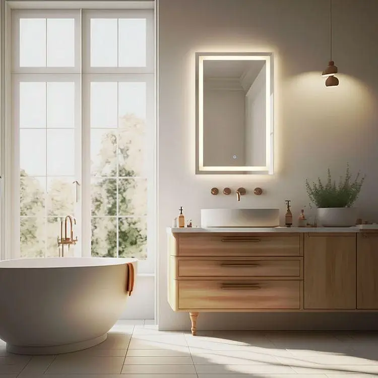 Прямокутне дзеркало ModernHome з LED-підсвічуванням (50х70 см) - фото 5