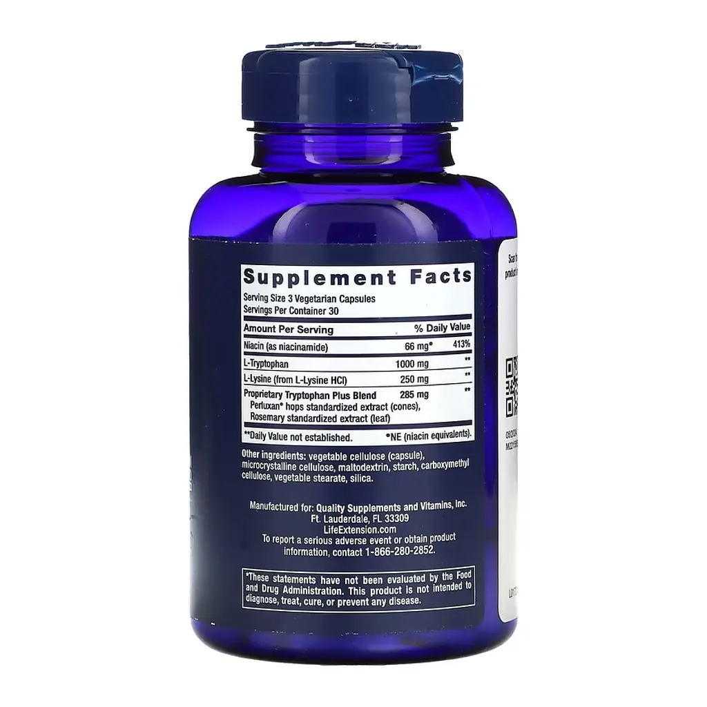 Амінокислота Life Extension Optimized Tryptophan Plus 90 капс - фото 2