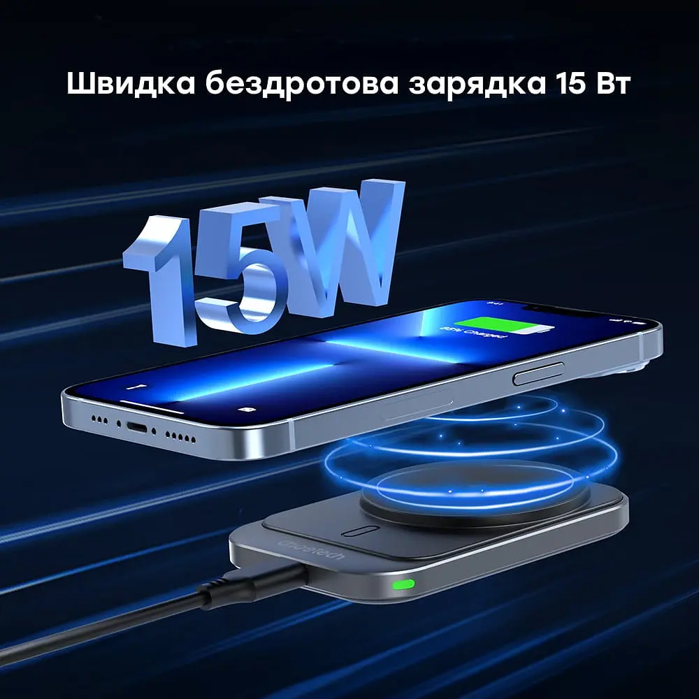 Автомобільний зарядний пристрій Choetech T206-F Black бездротова зарядка, магнітне кріплення (43-00138) - фото 4