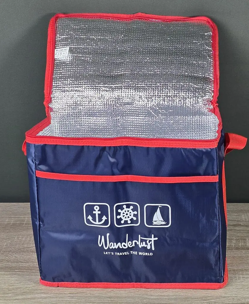 Термосумка Stenson Wanderlust R28805 25 л охолодження та збереження температури 36x20x32 см Синій - фото 8