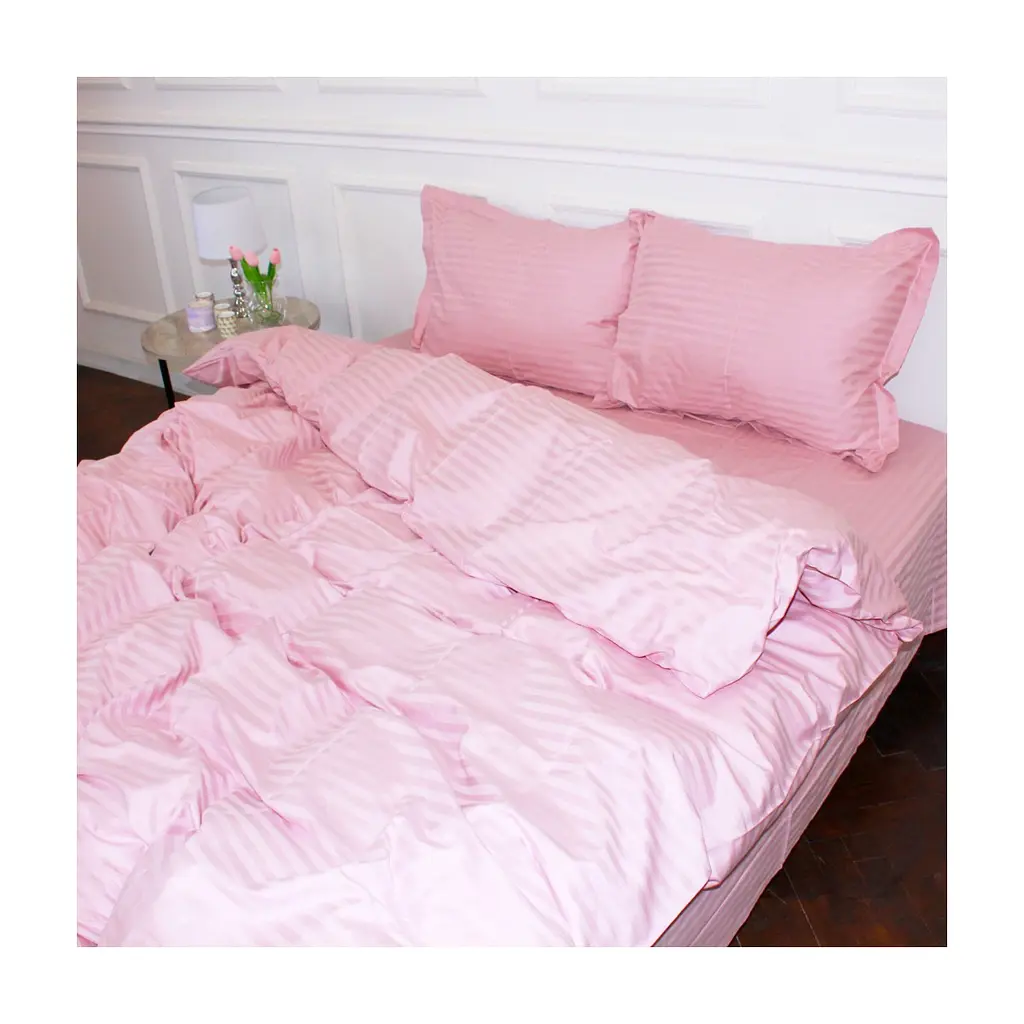 Постільна білизна MirSon Satin Stripe 30-0007 Pink 110х140 дитячий (2200005246115) - фото 3