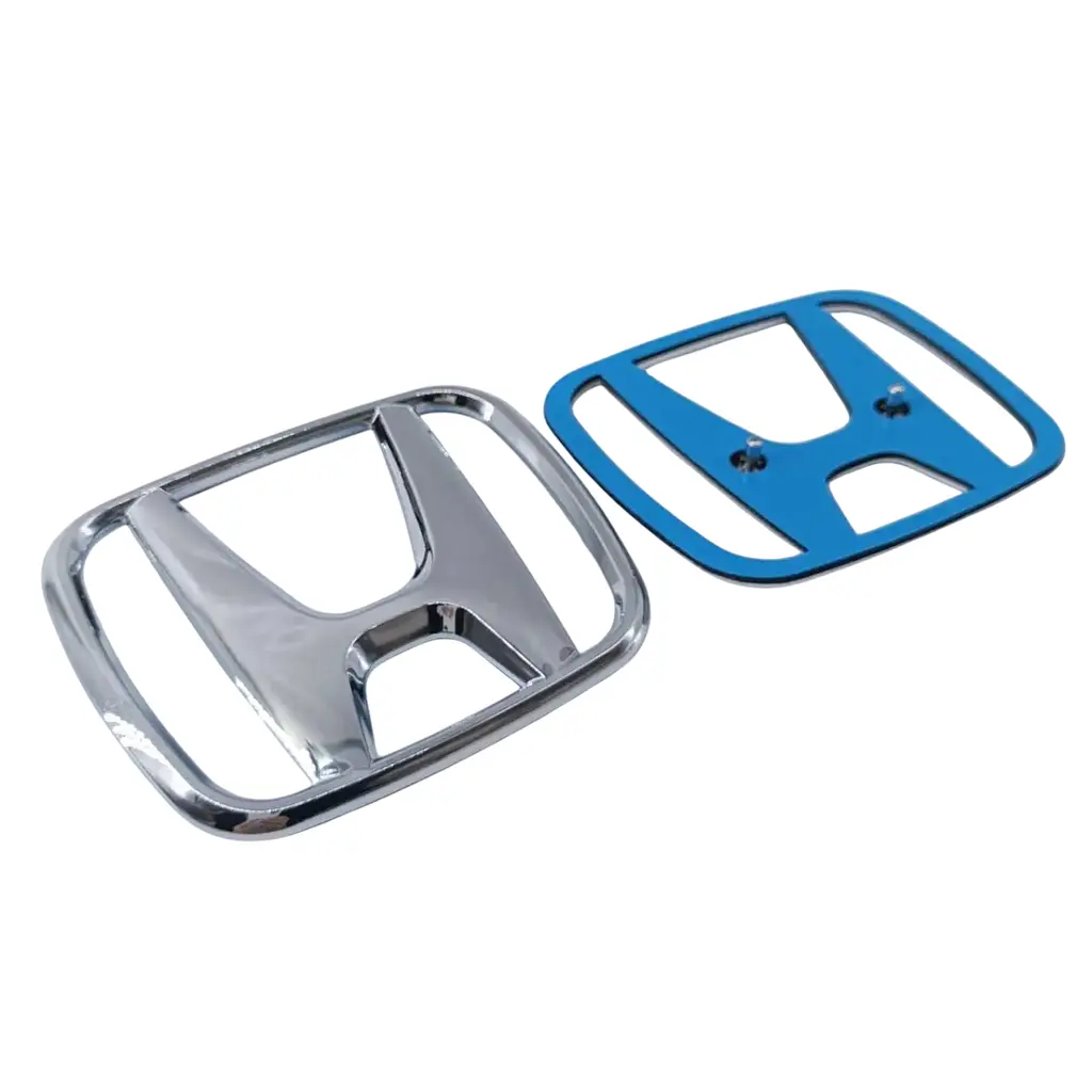 Емблема решітки задня Honda Хром 140x113 мм Пластик на скотчі (Завод) - фото 2