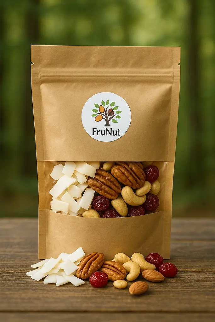 Coco Deluxe Premium (Кокосові чіпси, Пекан карамель, Кеш’ю, Вишня), 250 г 250 г FruNut