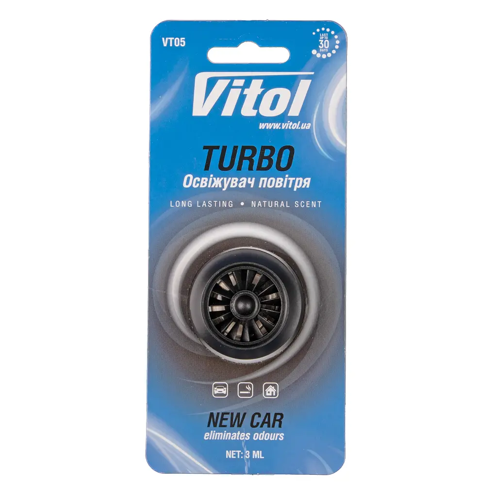 Ароматизатор для автомобіля VITOL Turbo New car (VT05)