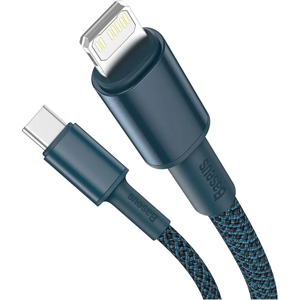 Кабель Baseus High Density Braided USB-C to Lightning 1m Blue (CATLGD-03) [113499] - фото 2
