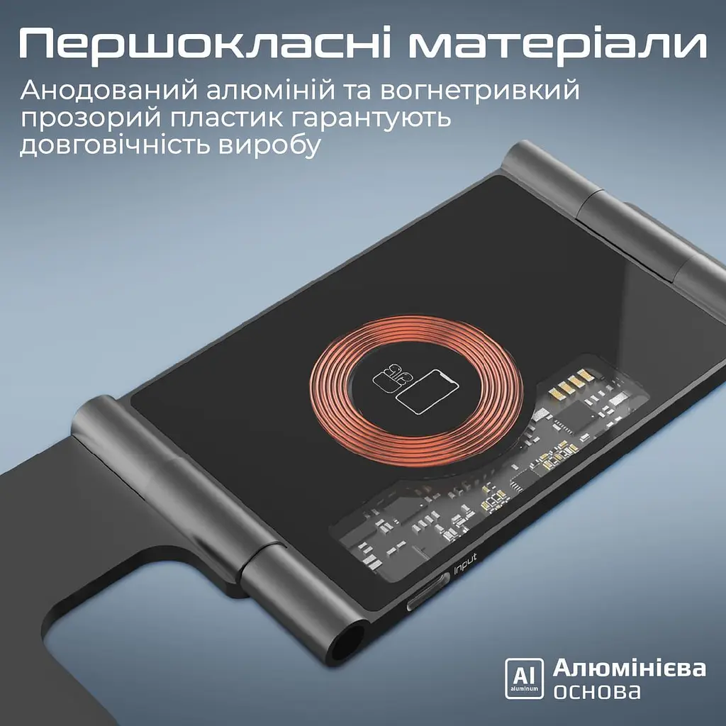Зарядний пристрій Promate AuraFold-Trio Black (AuraFold-Trio) - фото 5