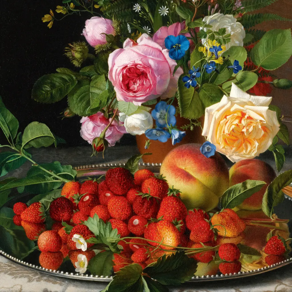 Інтер'єрна картина Дарунки природи, Отто Дидрик Оттесен, Still Life, репродукція картини, натюрморт, 50×60 см (id7039) - фото 6